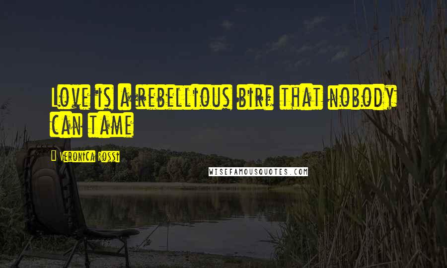 Veronica Rossi Quotes: Love is a rebellious birf that nobody can tame