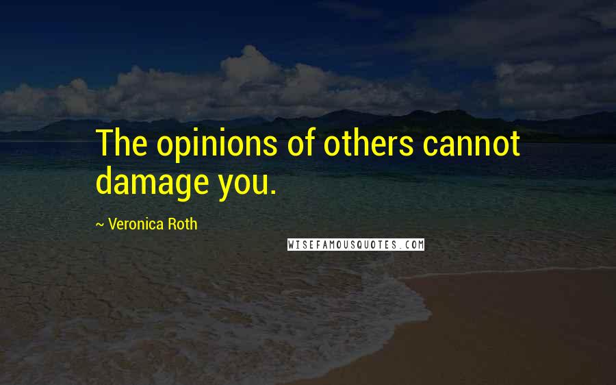 Veronica Roth Quotes: The opinions of others cannot damage you.