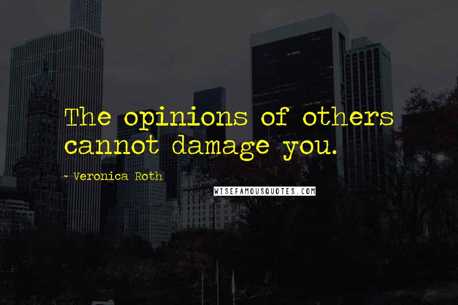 Veronica Roth Quotes: The opinions of others cannot damage you.