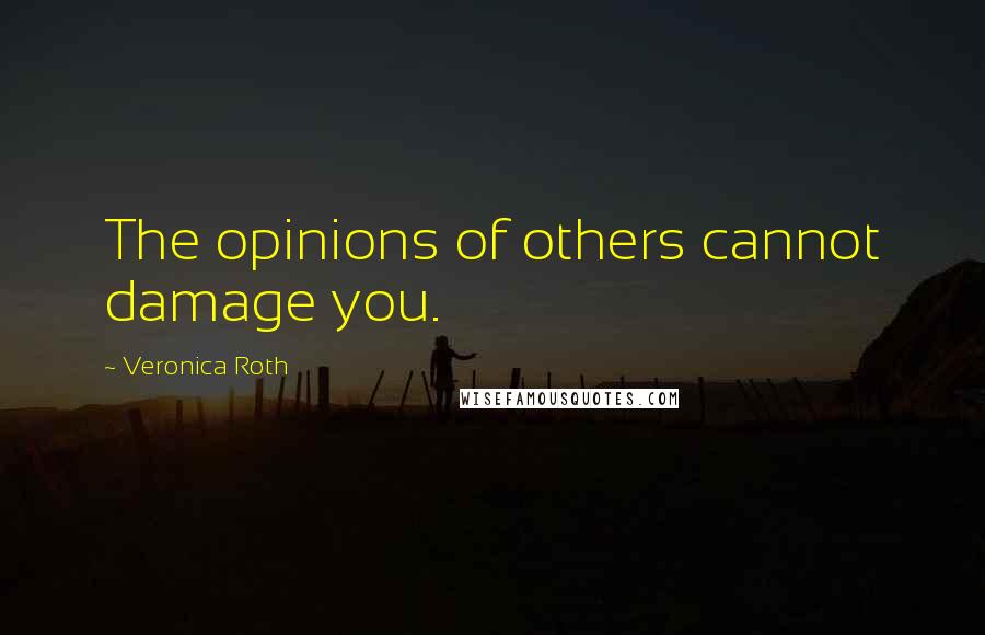 Veronica Roth Quotes: The opinions of others cannot damage you.