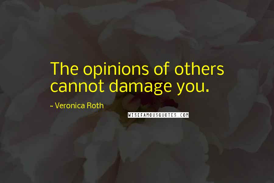 Veronica Roth Quotes: The opinions of others cannot damage you.