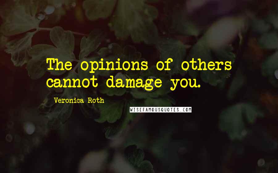 Veronica Roth Quotes: The opinions of others cannot damage you.