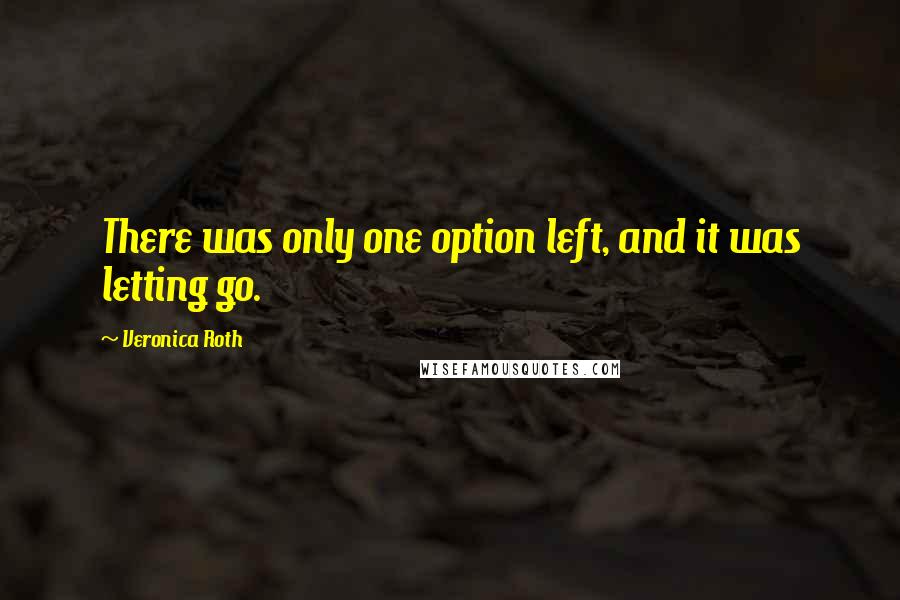 Veronica Roth Quotes: There was only one option left, and it was letting go.