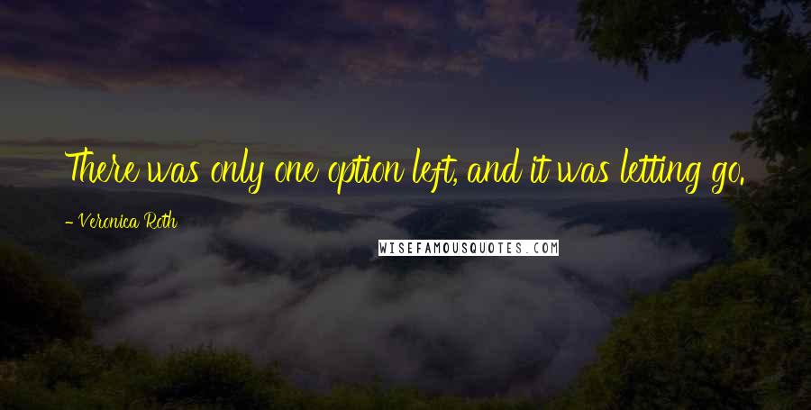 Veronica Roth Quotes: There was only one option left, and it was letting go.