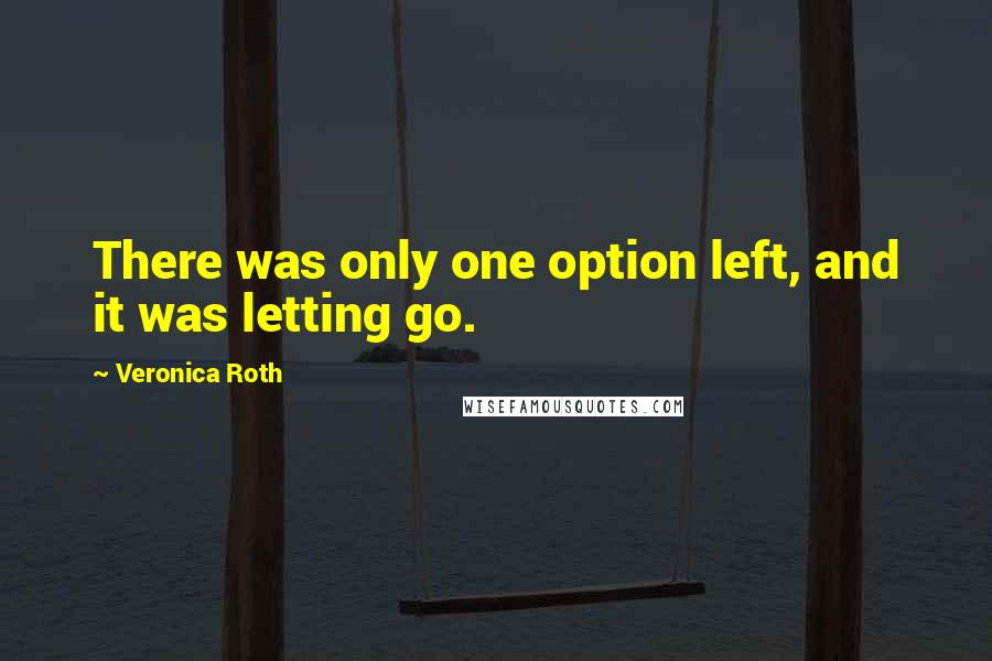 Veronica Roth Quotes: There was only one option left, and it was letting go.