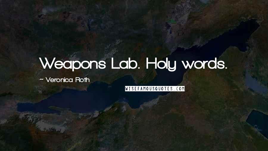 Veronica Roth Quotes: Weapons Lab. Holy words.