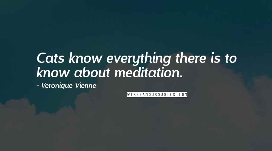 Veronique Vienne Quotes: Cats know everything there is to know about meditation.