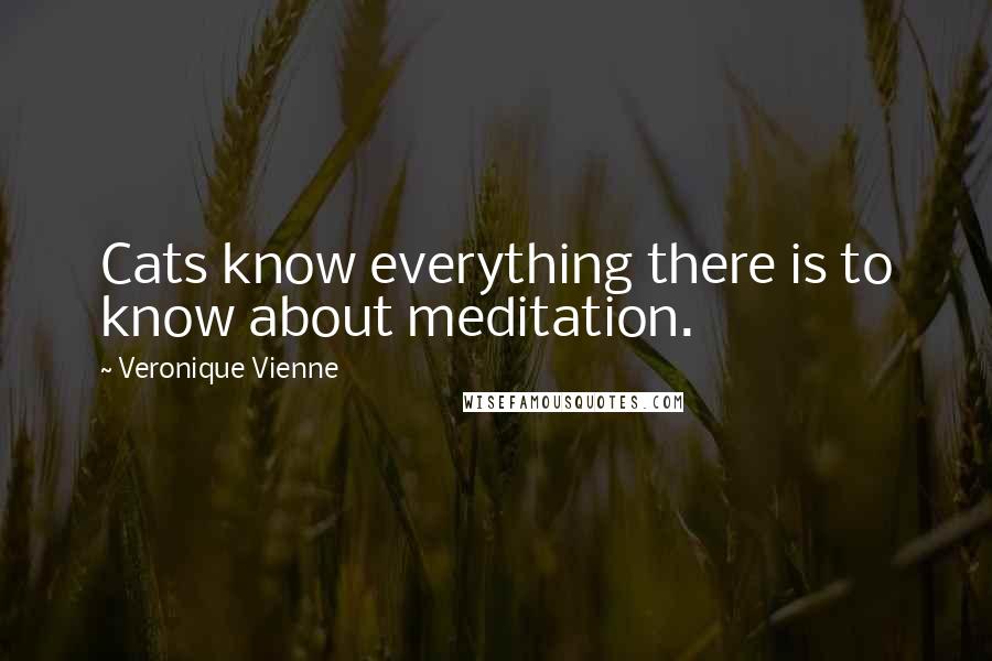 Veronique Vienne Quotes: Cats know everything there is to know about meditation.
