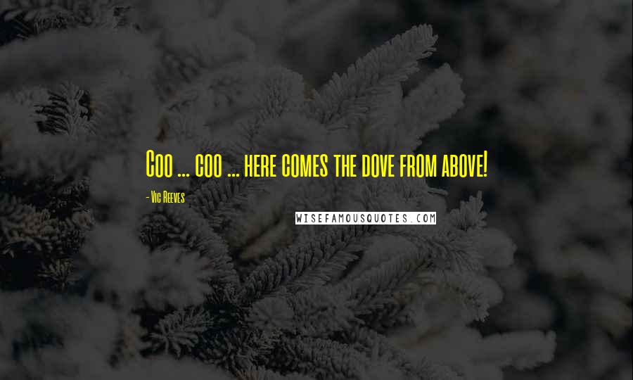 Vic Reeves Quotes: Coo ... coo ... here comes the dove from above!