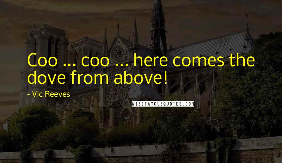 Vic Reeves Quotes: Coo ... coo ... here comes the dove from above!