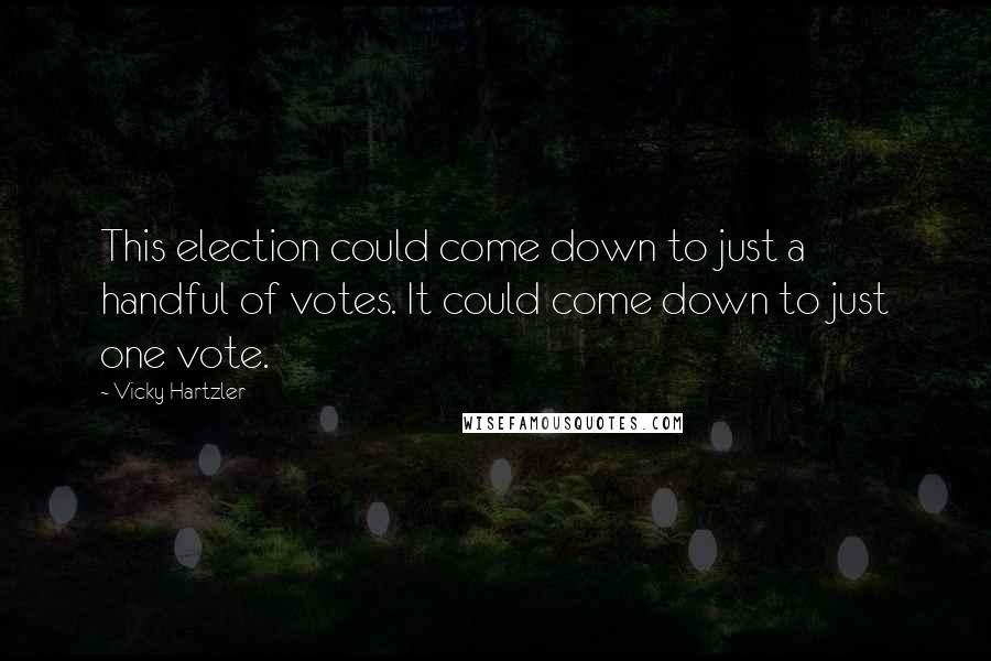 Vicky Hartzler Quotes: This election could come down to just a handful of votes. It could come down to just one vote.