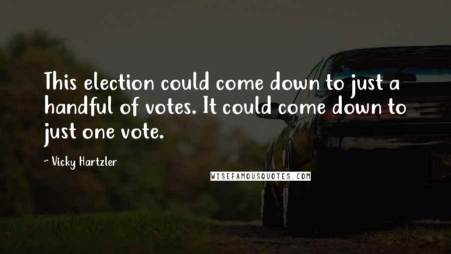 Vicky Hartzler Quotes: This election could come down to just a handful of votes. It could come down to just one vote.