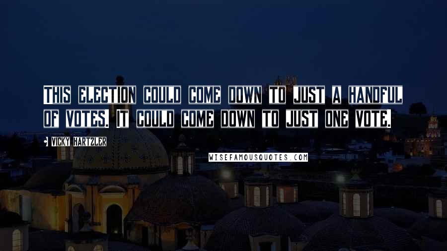 Vicky Hartzler Quotes: This election could come down to just a handful of votes. It could come down to just one vote.