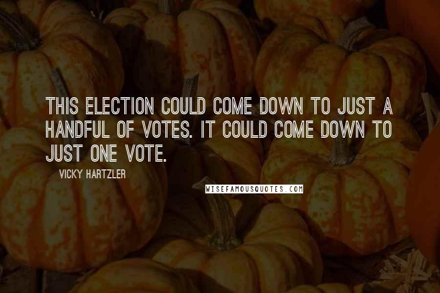 Vicky Hartzler Quotes: This election could come down to just a handful of votes. It could come down to just one vote.