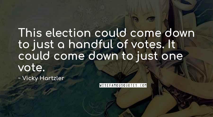 Vicky Hartzler Quotes: This election could come down to just a handful of votes. It could come down to just one vote.