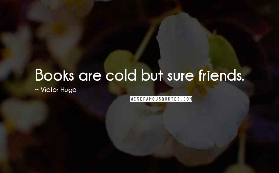 Victor Hugo Quotes: Books are cold but sure friends.