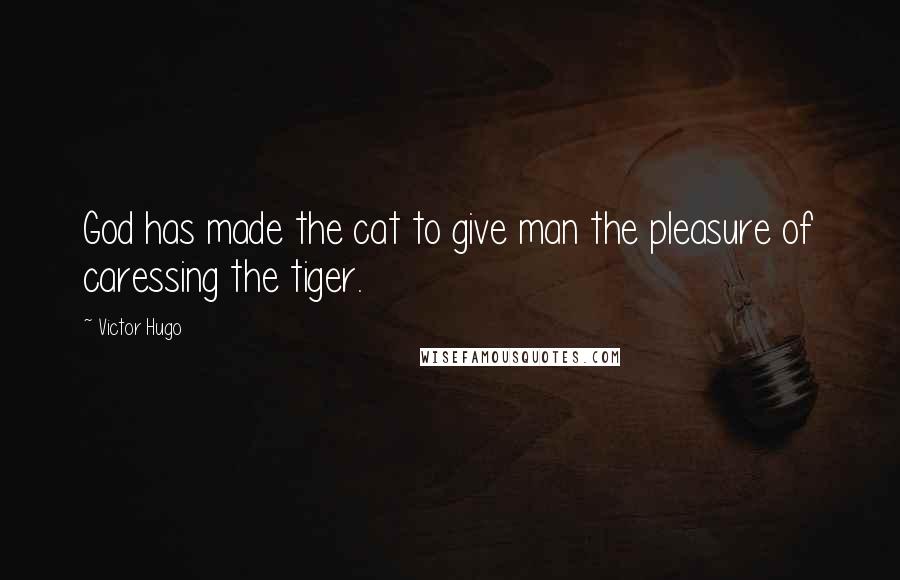 Victor Hugo Quotes: God has made the cat to give man the pleasure of caressing the tiger.