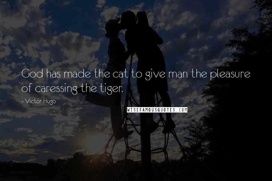 Victor Hugo Quotes: God has made the cat to give man the pleasure of caressing the tiger.