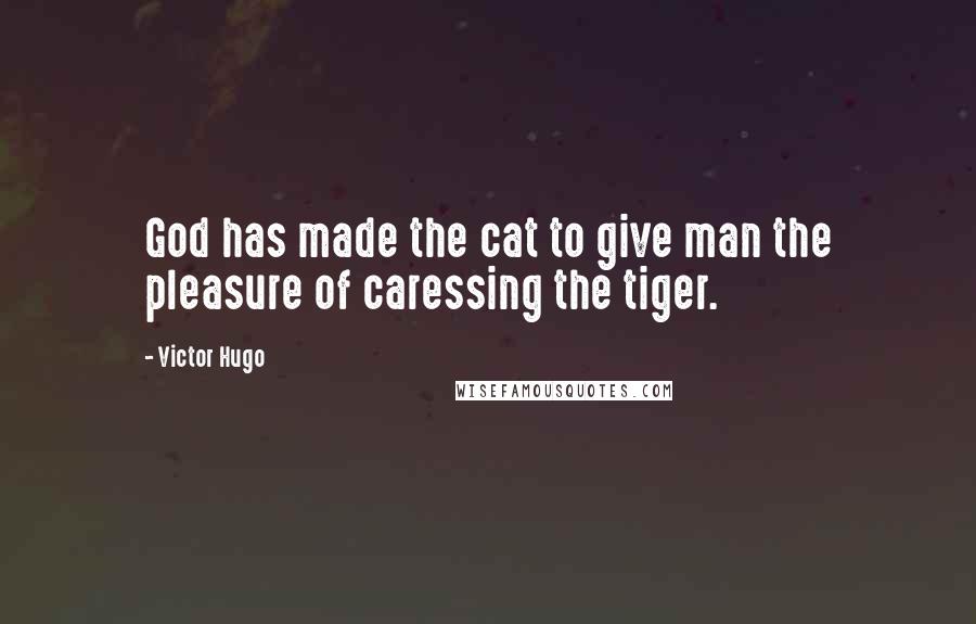 Victor Hugo Quotes: God has made the cat to give man the pleasure of caressing the tiger.