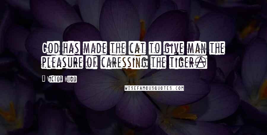 Victor Hugo Quotes: God has made the cat to give man the pleasure of caressing the tiger.