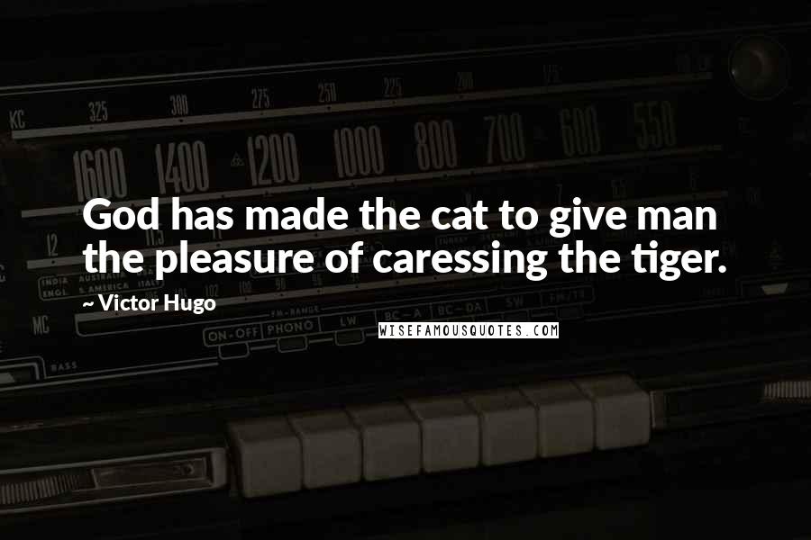 Victor Hugo Quotes: God has made the cat to give man the pleasure of caressing the tiger.