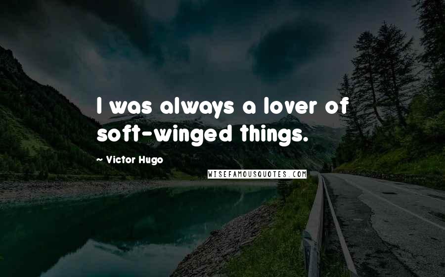 Victor Hugo Quotes: I was always a lover of soft-winged things.