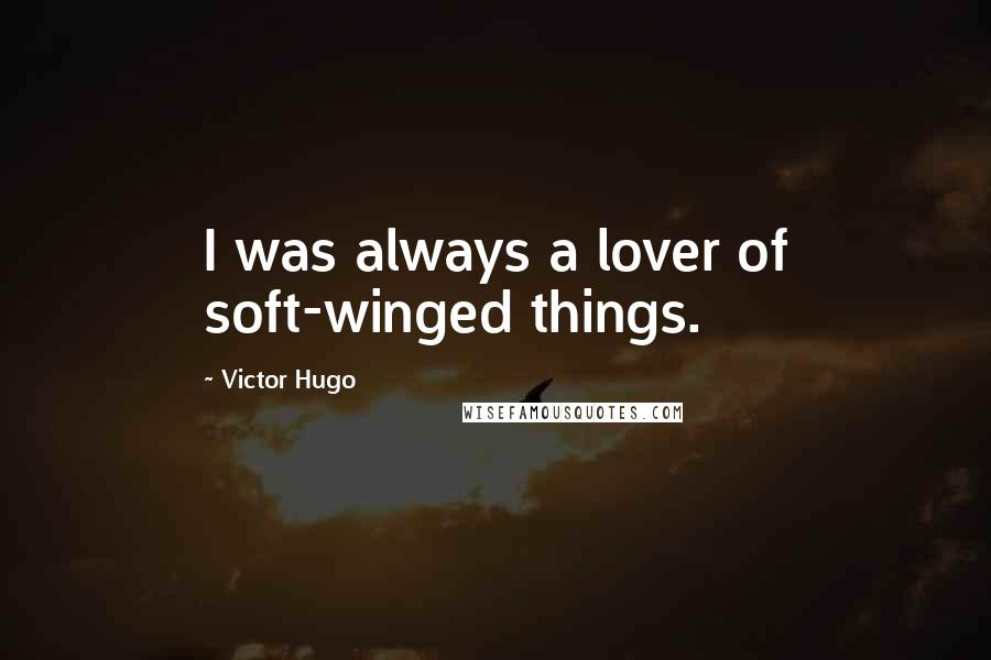 Victor Hugo Quotes: I was always a lover of soft-winged things.