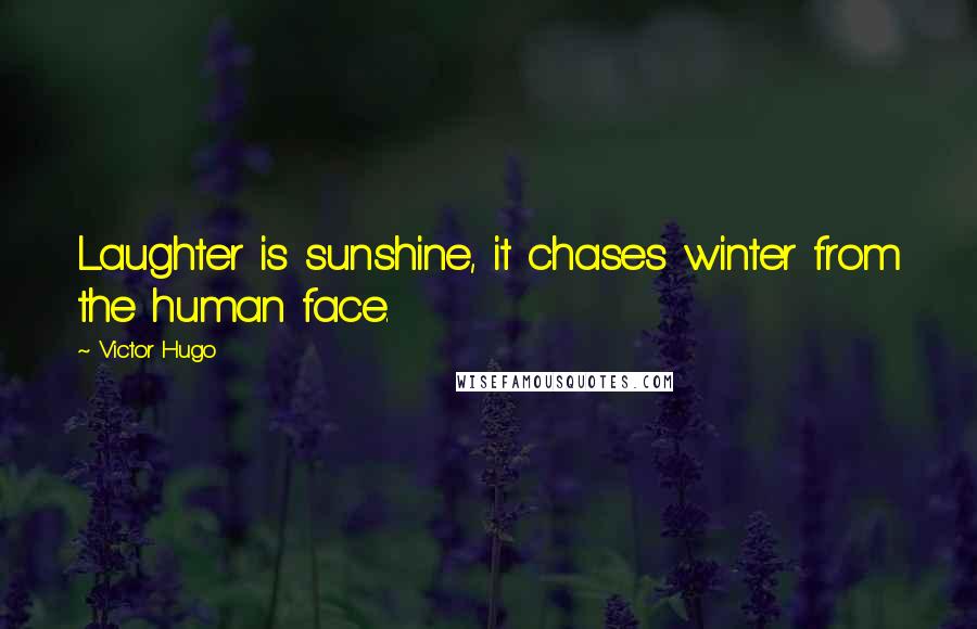 Victor Hugo Quotes: Laughter is sunshine, it chases winter from the human face.