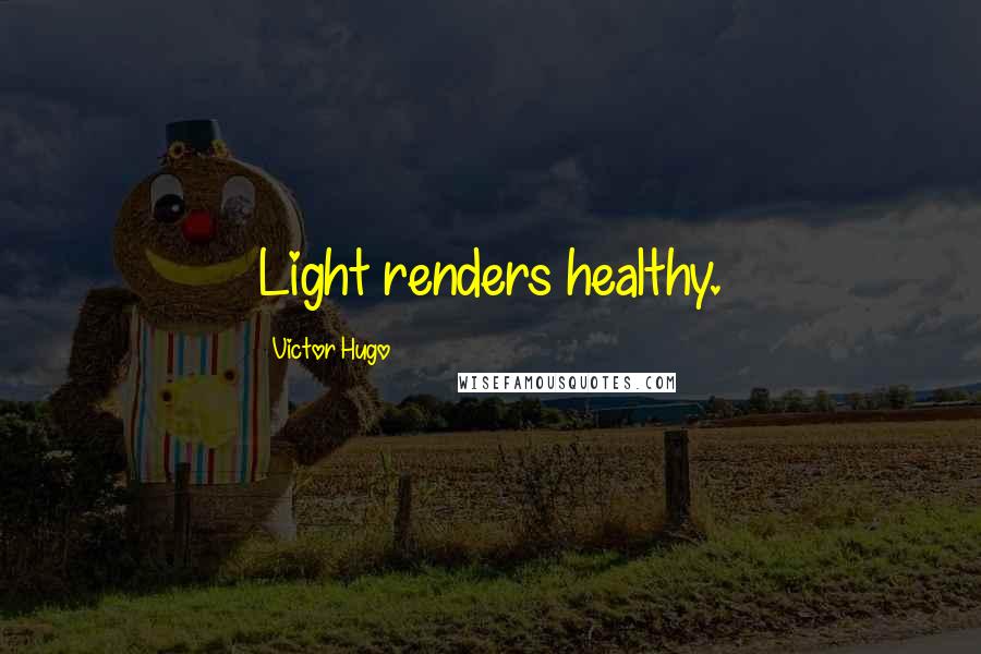 Victor Hugo Quotes: Light renders healthy.