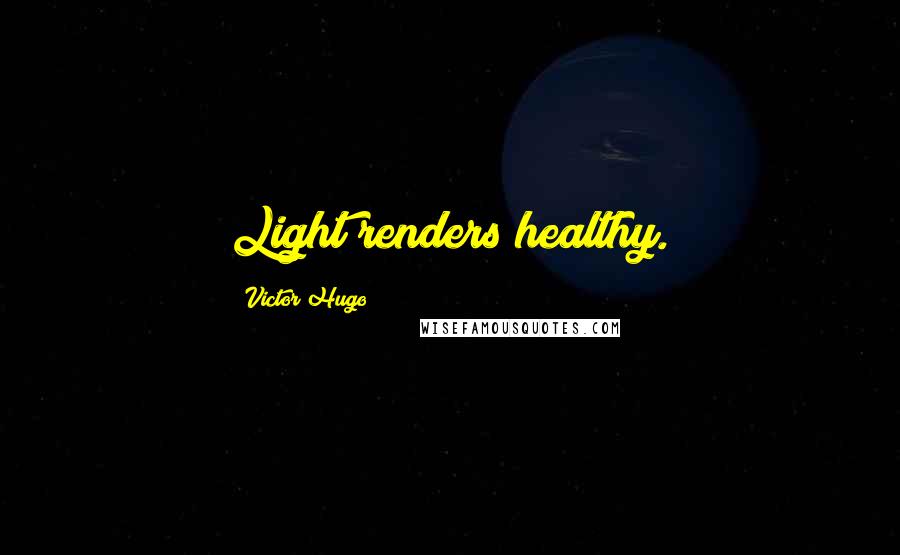 Victor Hugo Quotes: Light renders healthy.