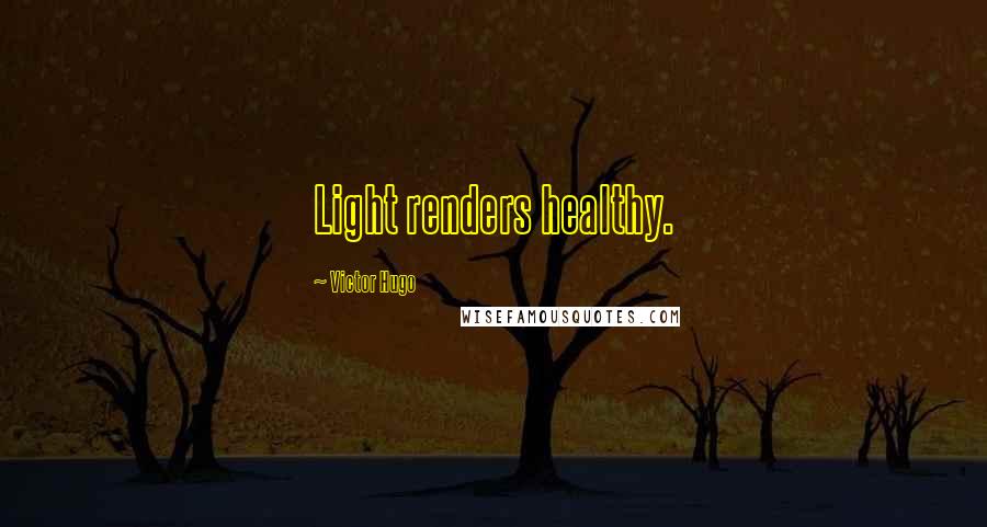 Victor Hugo Quotes: Light renders healthy.