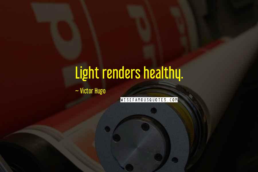 Victor Hugo Quotes: Light renders healthy.
