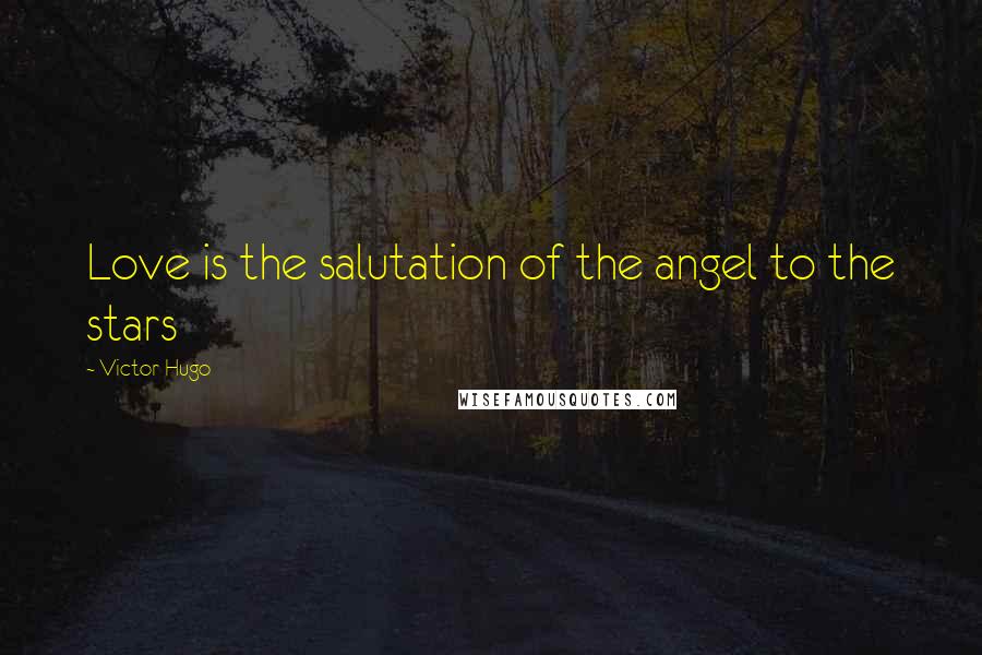 Victor Hugo Quotes: Love is the salutation of the angel to the stars