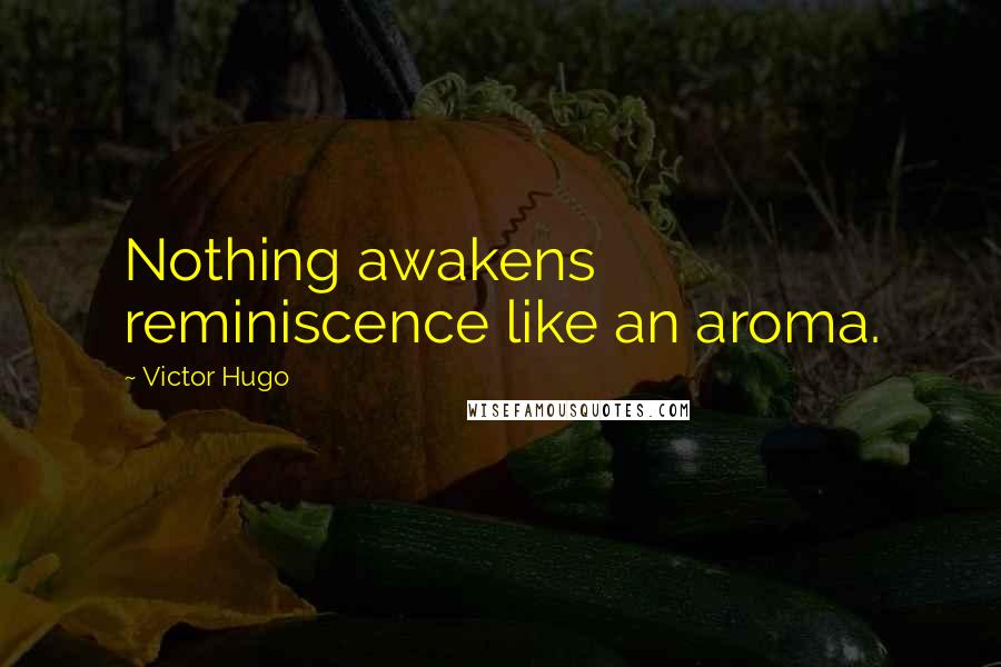 Victor Hugo Quotes: Nothing awakens reminiscence like an aroma.