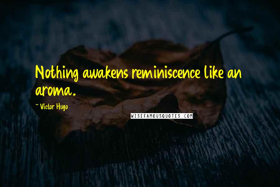 Victor Hugo Quotes: Nothing awakens reminiscence like an aroma.