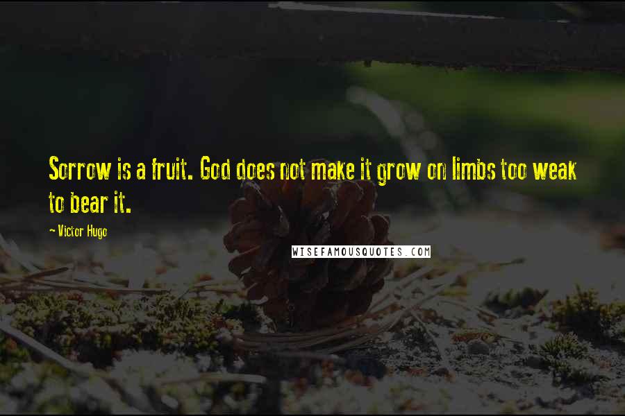 Victor Hugo Quotes: Sorrow is a fruit. God does not make it grow on limbs too weak to bear it.
