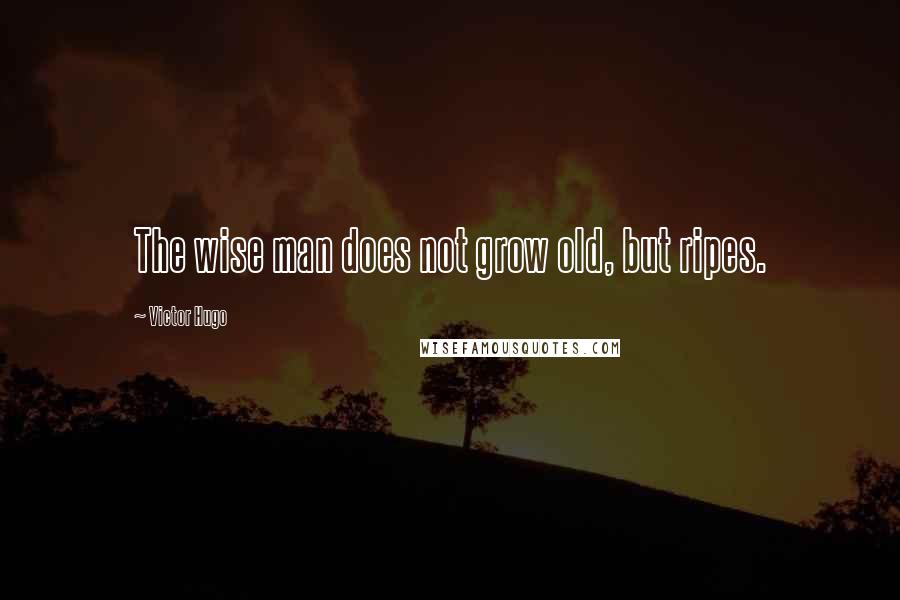 Victor Hugo Quotes: The wise man does not grow old, but ripes.