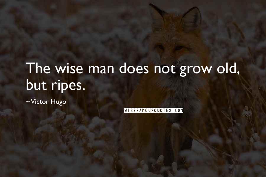 Victor Hugo Quotes: The wise man does not grow old, but ripes.