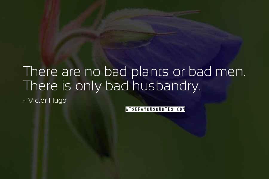 Victor Hugo Quotes: There are no bad plants or bad men. There is only bad husbandry.