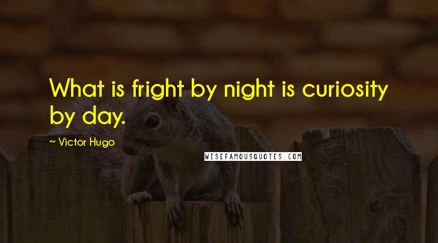 Victor Hugo Quotes: What is fright by night is curiosity by day.