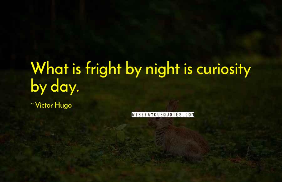 Victor Hugo Quotes: What is fright by night is curiosity by day.