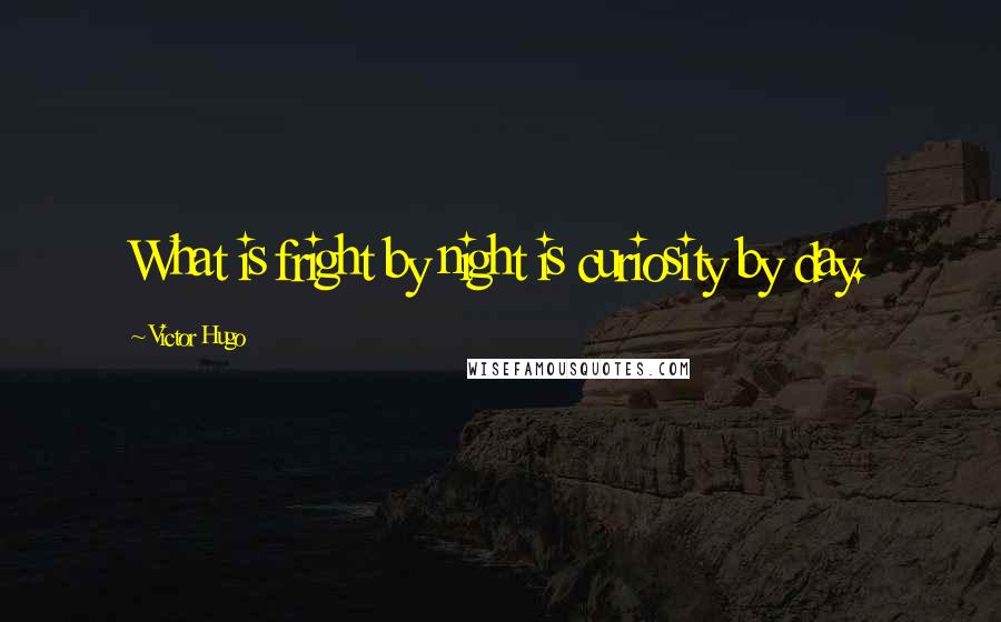 Victor Hugo Quotes: What is fright by night is curiosity by day.