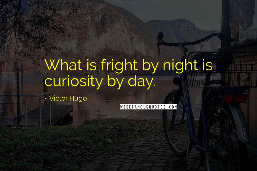 Victor Hugo Quotes: What is fright by night is curiosity by day.