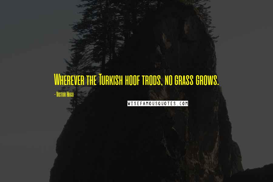 Victor Hugo Quotes: Wherever the Turkish hoof trods, no grass grows.