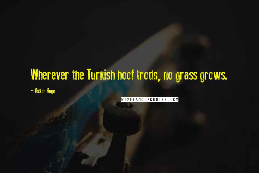 Victor Hugo Quotes: Wherever the Turkish hoof trods, no grass grows.