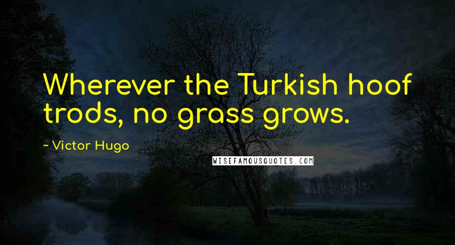 Victor Hugo Quotes: Wherever the Turkish hoof trods, no grass grows.