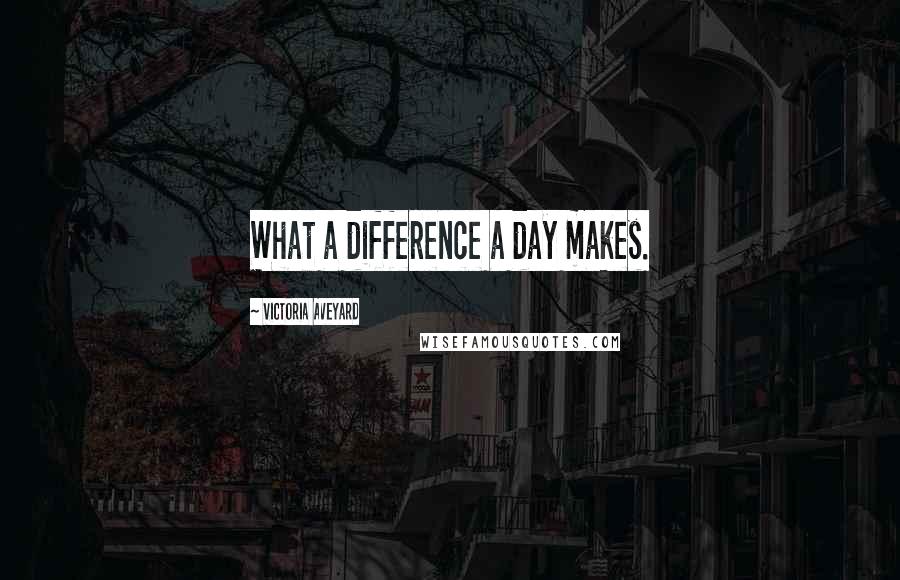 Victoria Aveyard Quotes: What a difference a day makes.