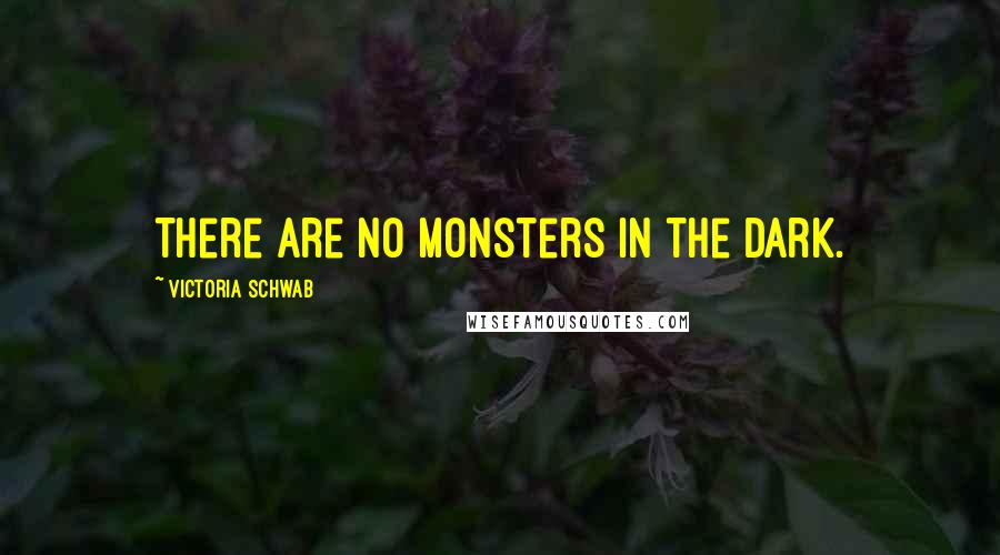 Victoria Schwab Quotes: There are no monsters in the dark.
