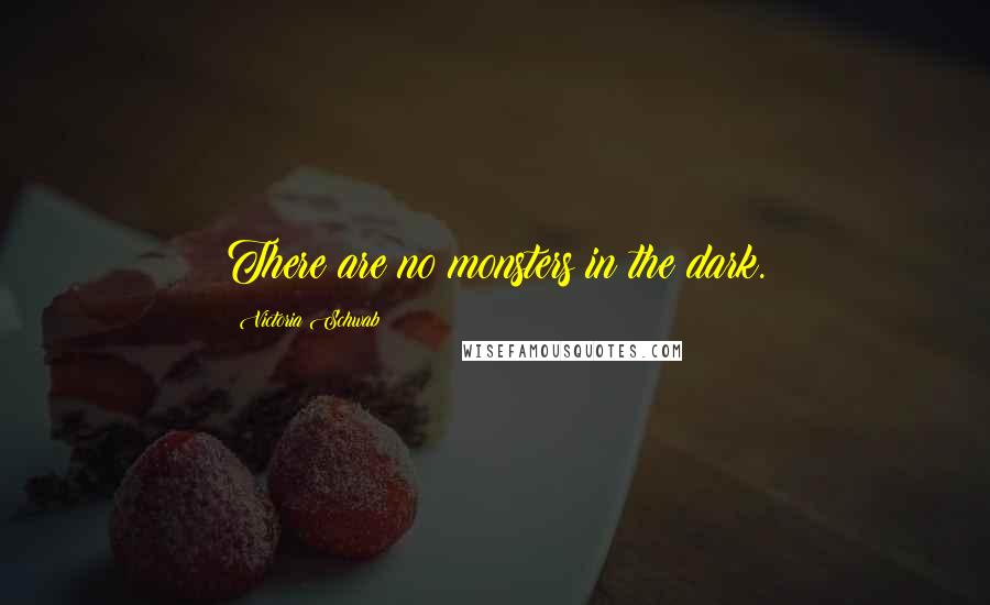Victoria Schwab Quotes: There are no monsters in the dark.