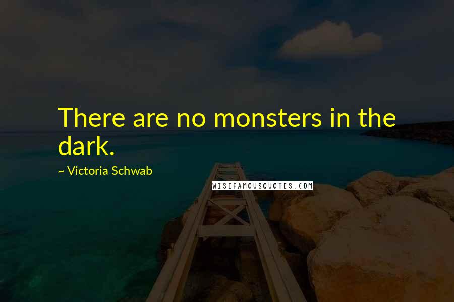 Victoria Schwab Quotes: There are no monsters in the dark.